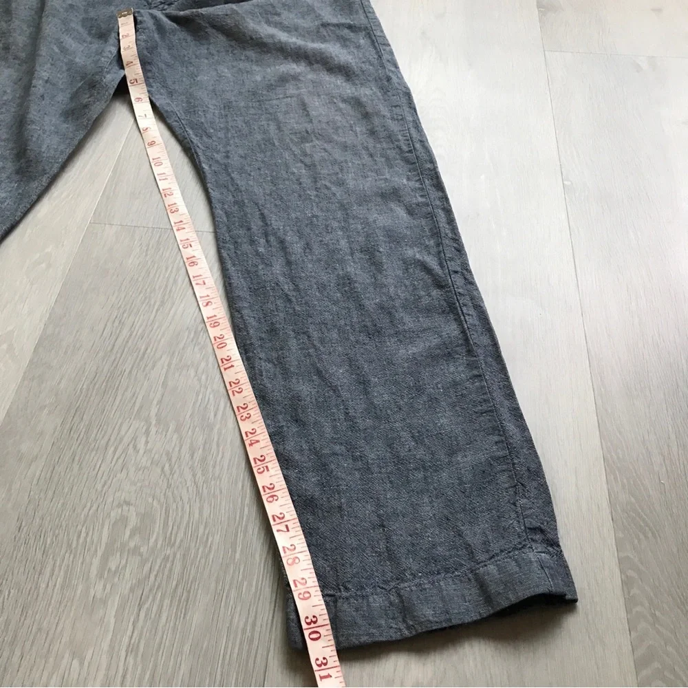 J CREW GRAY LINEN THE SUTTON PANTS STRAIGHT LEG FLAT FRONT MENS 36